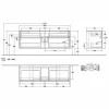 Villeroy & Boch Collaro Waschtischunterschrank 160cm Mit 4 Auszügen Und Variabler Beckenposition White Matt Mit Beleuchtung Mittig 80 Cm 13
