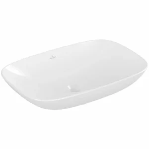 Villeroy & Boch Loop & Friends Aufsatzwaschtisch Rechteckig 62 Cm Ohne Überlauf Weiß Alpin Mit CeramicPlus Beschichtung 9