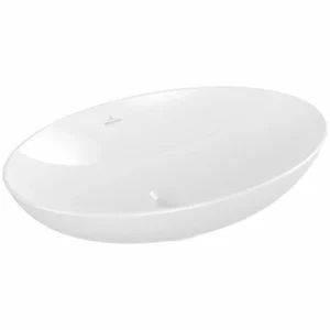 Villeroy & Boch Loop & Friends Aufsatzwaschtisch Oval 62 Cm Ohne Überlauf Weiß Alpin Mit CeramicPlus Beschichtung 12